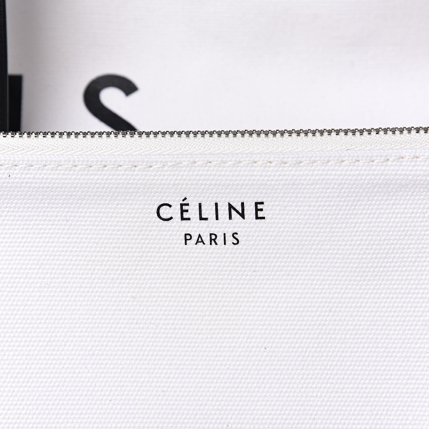 Celine Textile Medium Made In Tote Black White 9 of 9