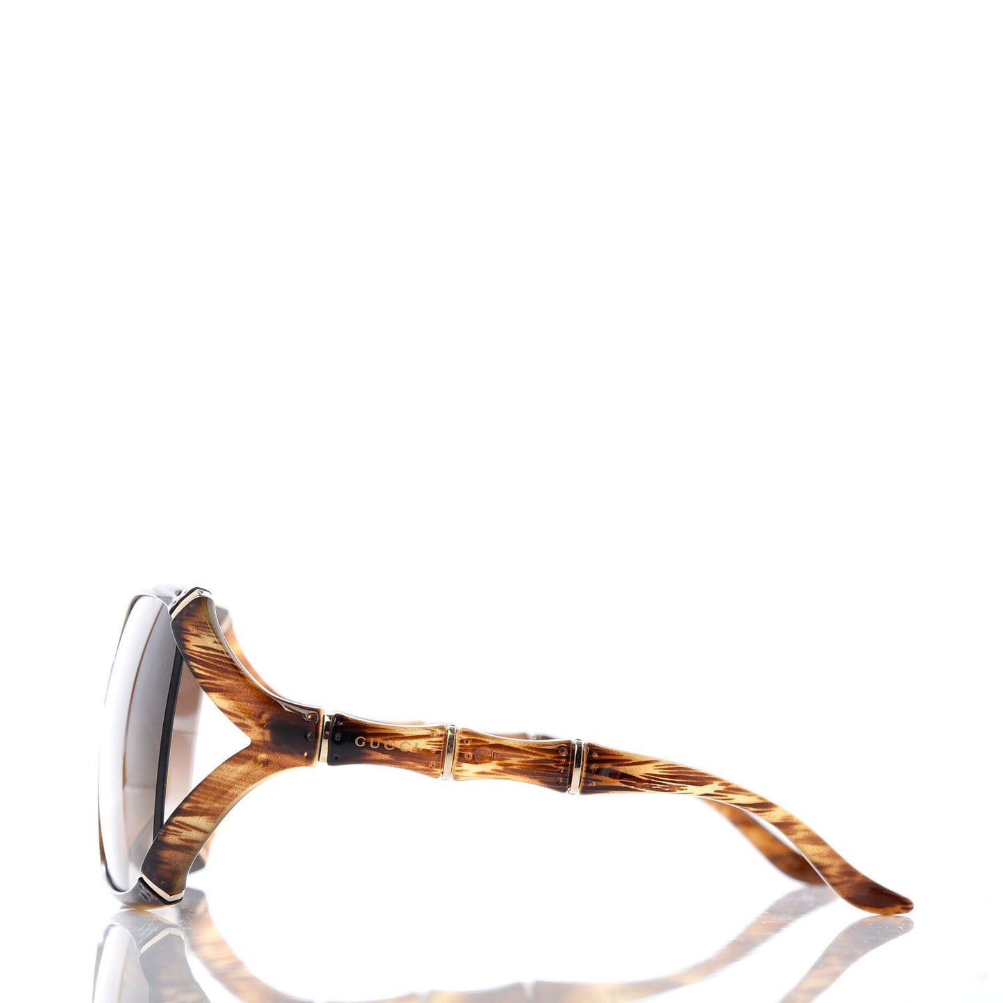 Bamboo Effect Sunglasses GG0505S Brown Horn