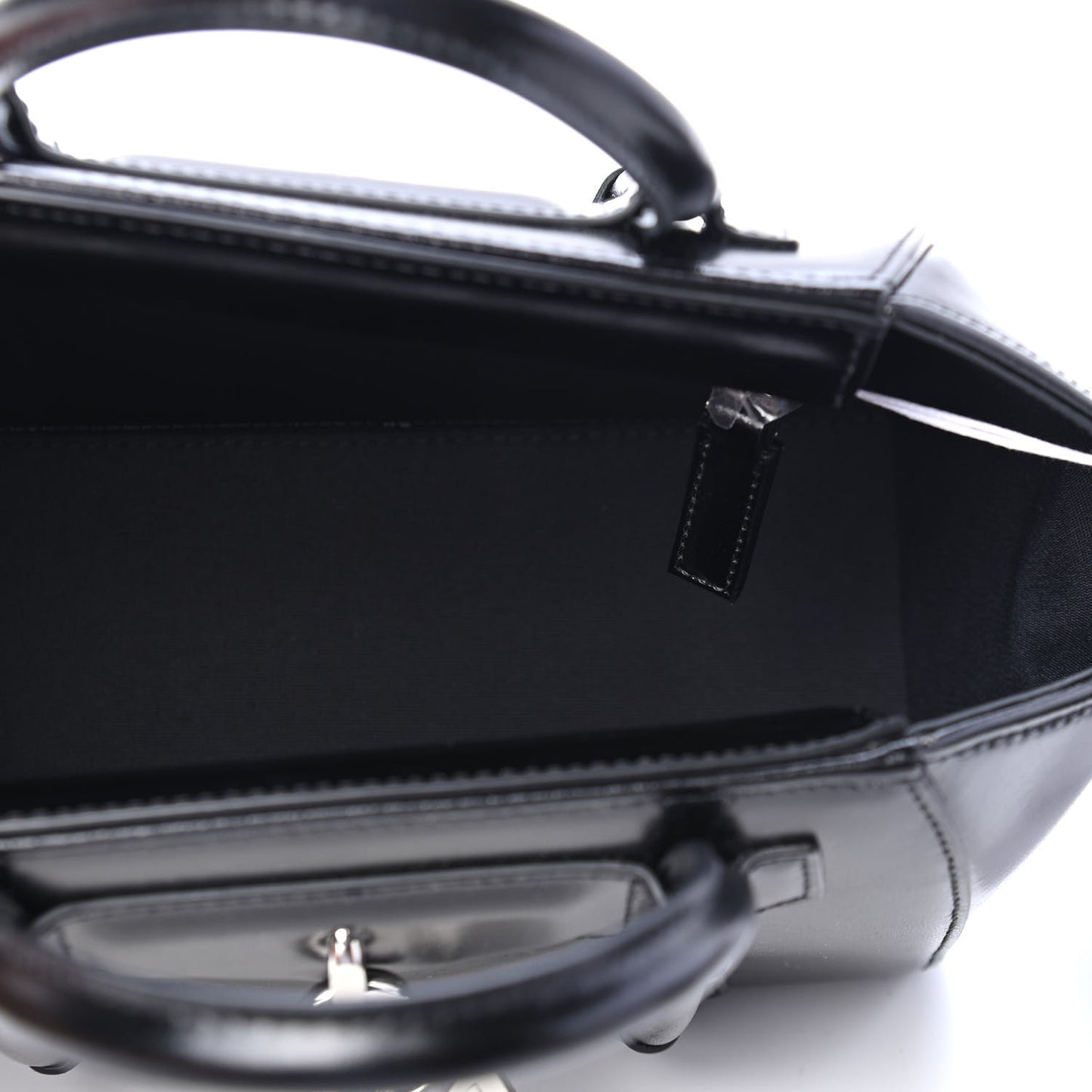 Box Calfskin Mini Lock Antigona Shoulder Bag Black