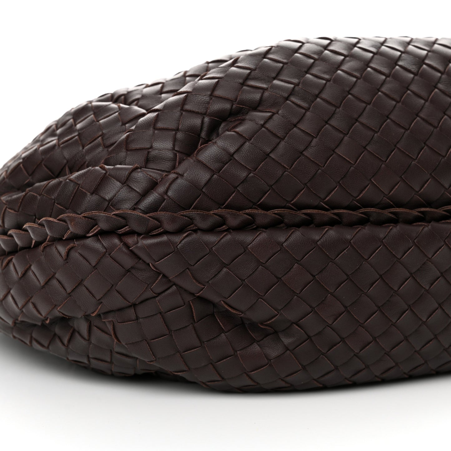 Nappa Intrecciato Medium Belly Veneta Hobo Ebano