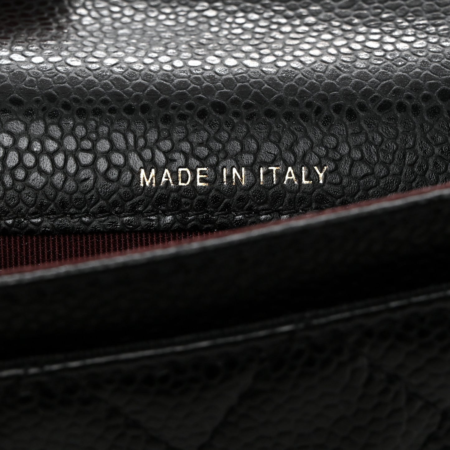 Caviar Quilted Flap Card Holder Black