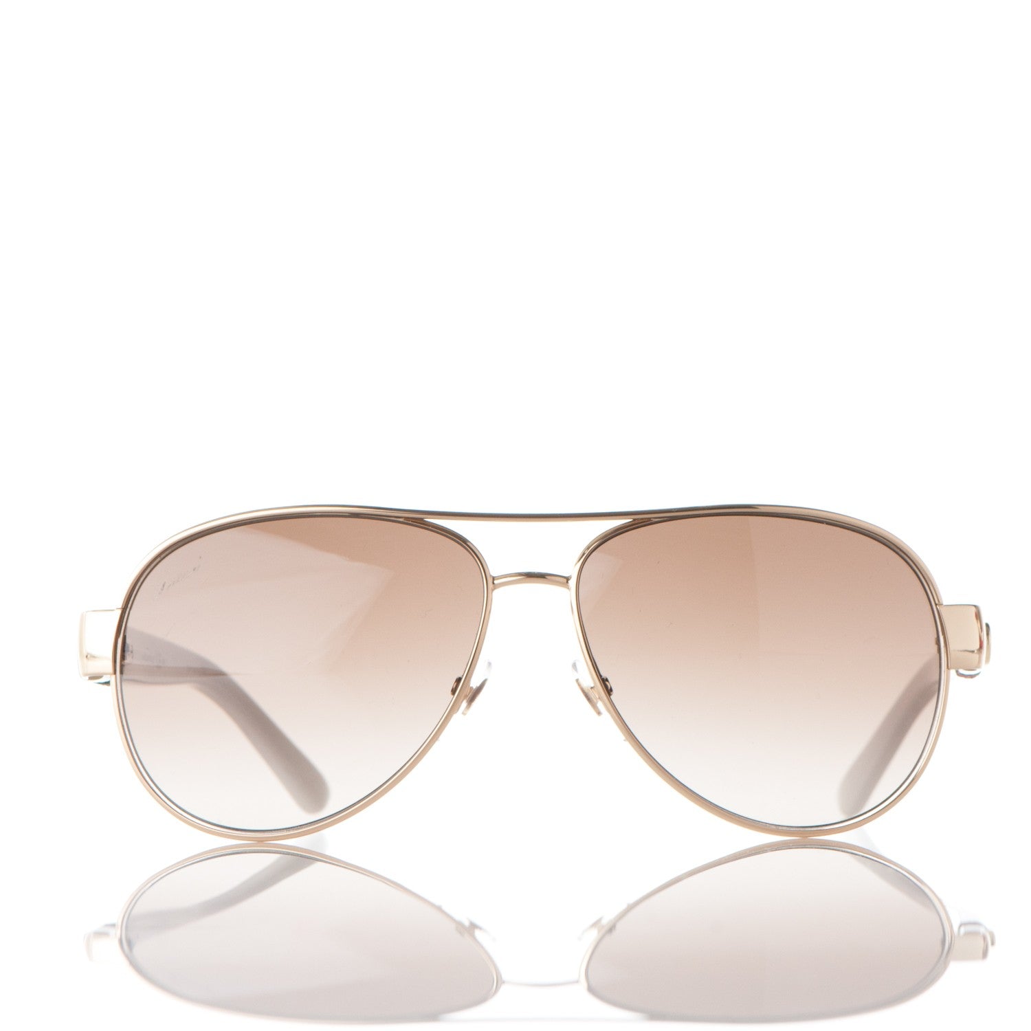 Gucci Web Aviator Sunglasses 4282/S White Gold 2 of 8