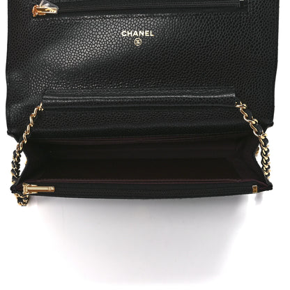 Chanel Caviar Quilted Wallet On Chain WOC Black 5 of 13