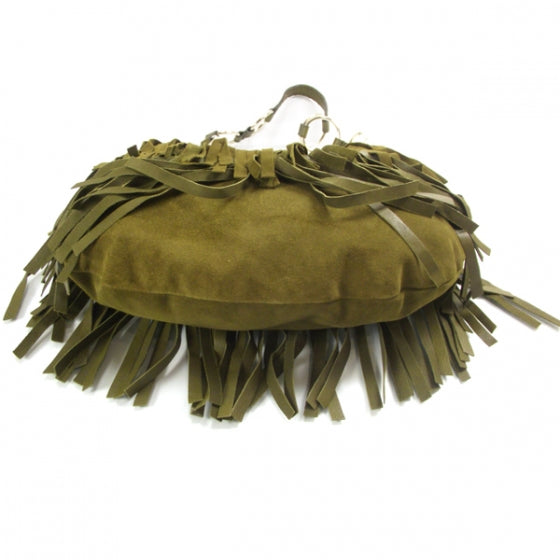 Suede Boheme Fringe Hobo Green
