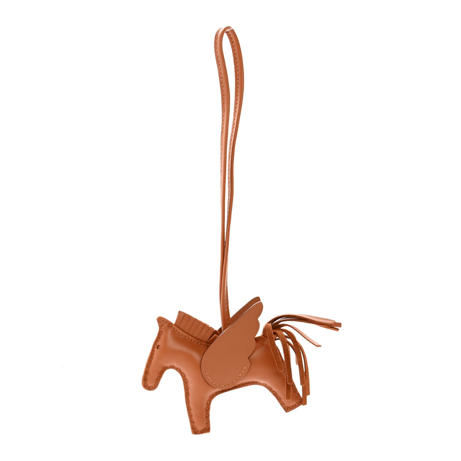 Hermes Milo Lambskin Swift Grigri Rodeo Pegase Horse Bag Charm PM Gold 1 of 5