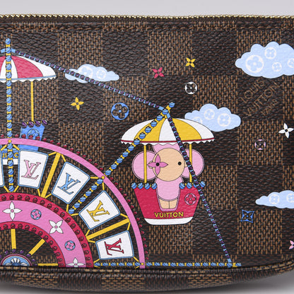 Louis Vuitton Damier Ebene 2020 Christmas Animation Big Wheel Mini Pochette Accessories Rose Ballerine 7 of 8