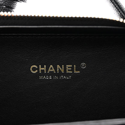 Chanel Caviar Quilted Small CC Filigree Vanity Case Black 7 of 11