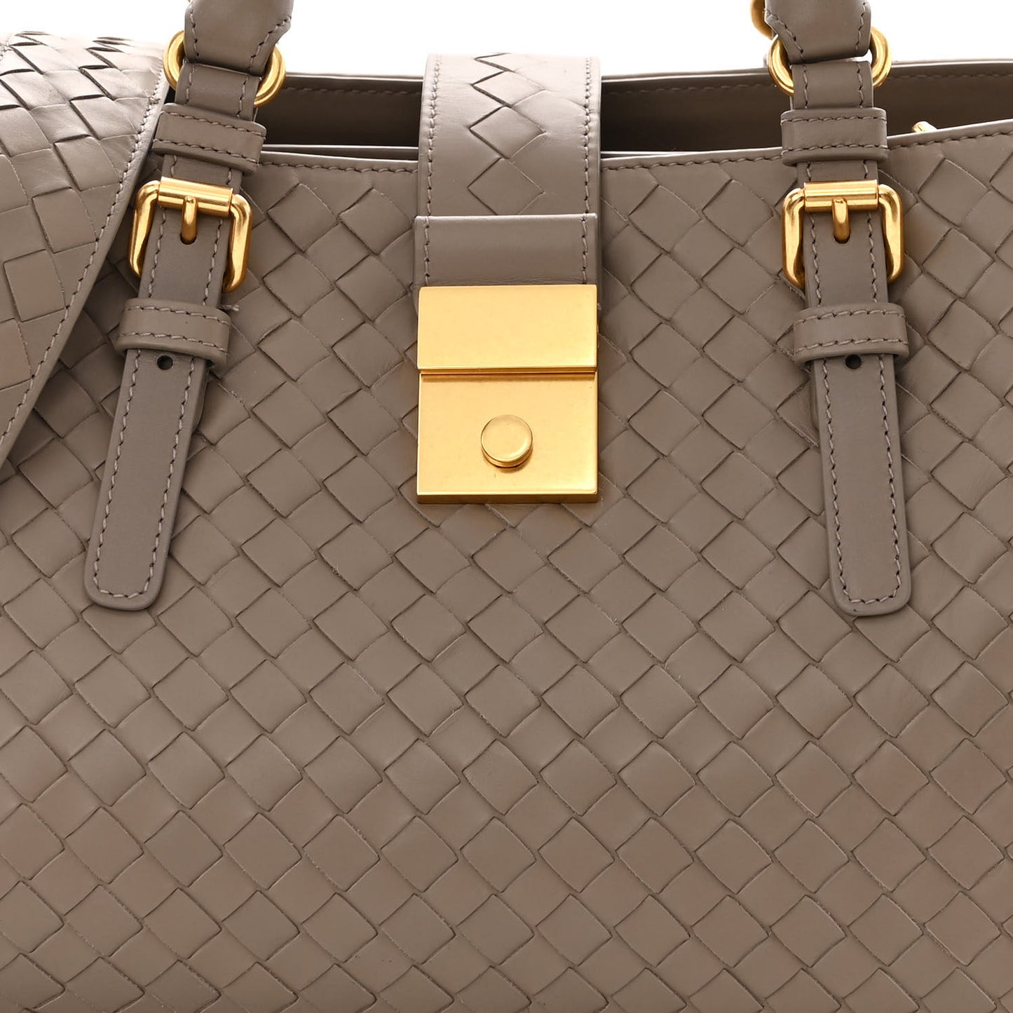 Light Calf Intrecciato Small Roma Beige