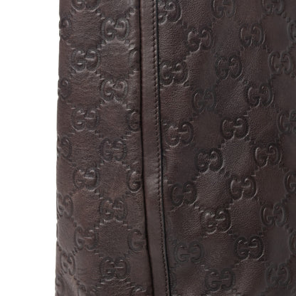 Gucci Guccissima Large Abbey Tote Dark Brown 10 of 13