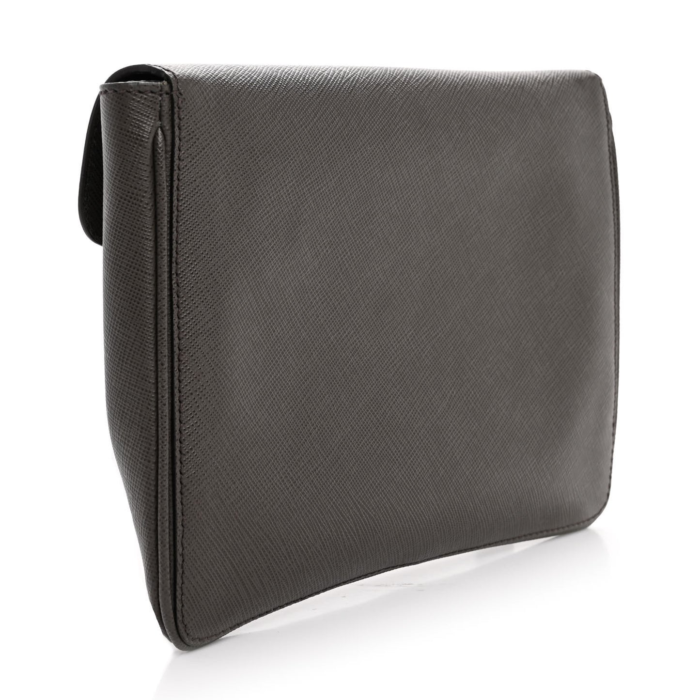 Saffiano Clutch Pouch Grey