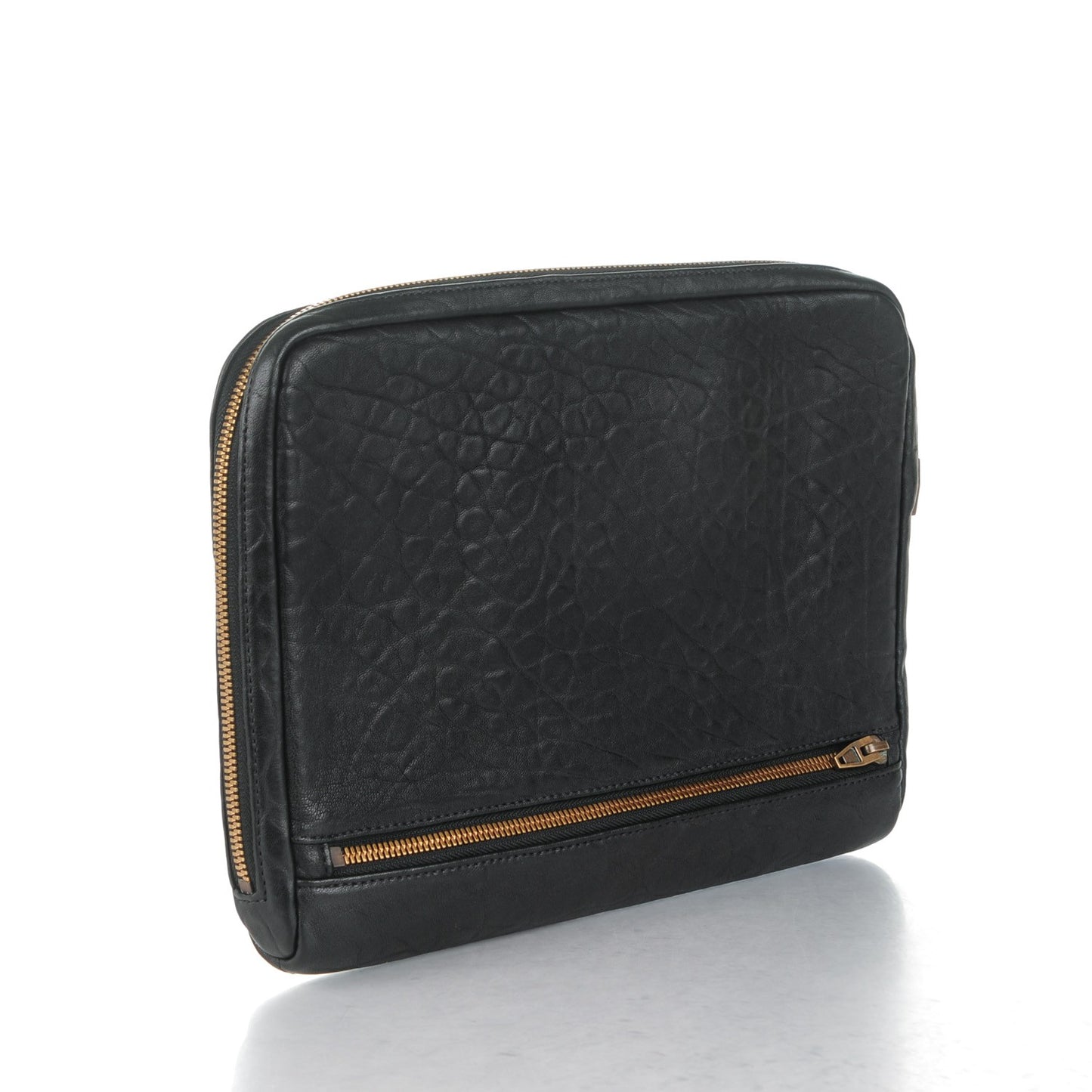 Pebbled Lambskin Fumo iPad Case Black