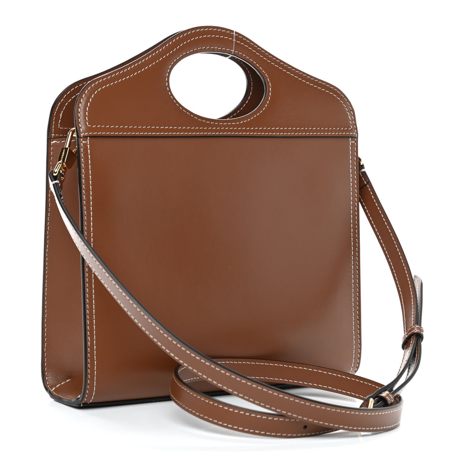 Burberry Smooth Calfskin Mini Pocket Bag Malt Brown 3 of 6