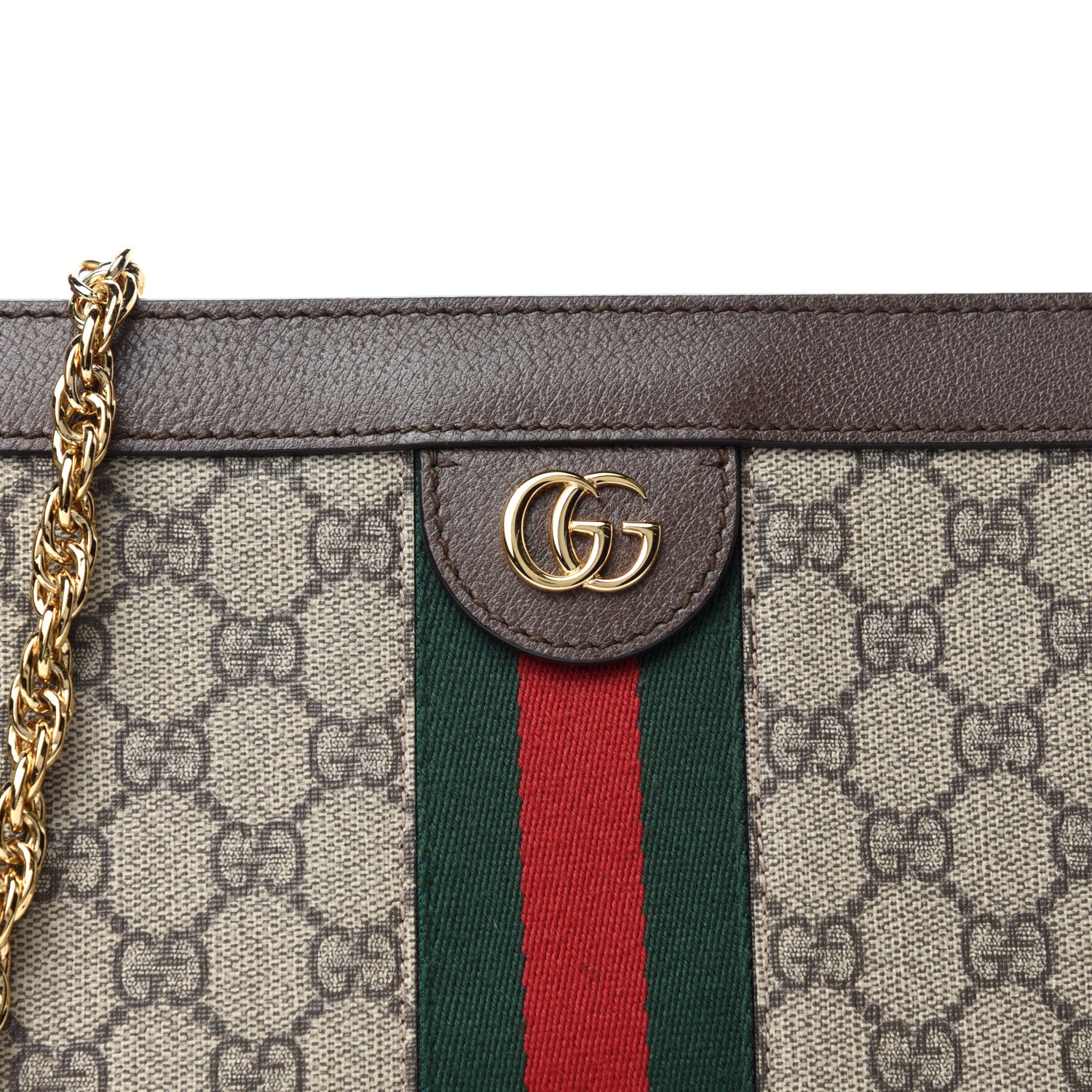 Gucci GG Supreme Monogram Web Small Ophidia Chain Shoulder Bag Brown 12 of 12