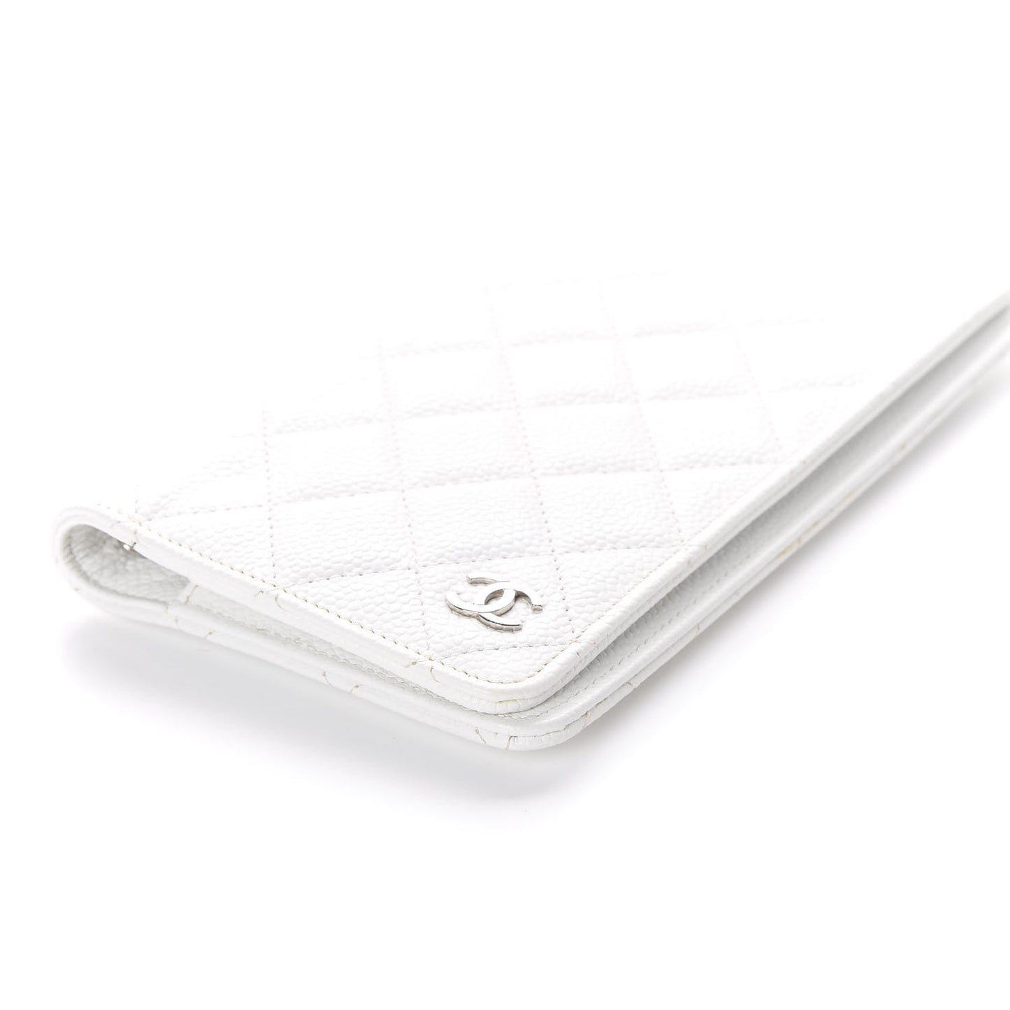 Caviar Quilted Medium Agenda Cover White