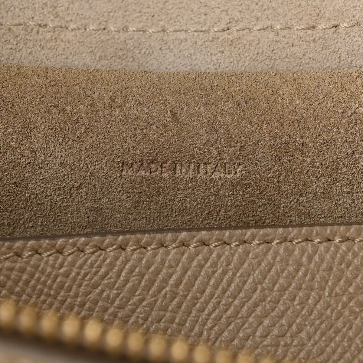 Baby Grained Calfskin Micro Belt Bag Light Taupe
