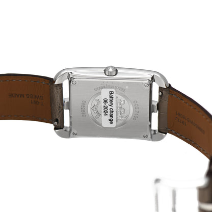 Hermes Stainless Steel Alligator Diamond 29mm Cape Cod Double Tour Quartz Watch Gris Elephant 4 of 5