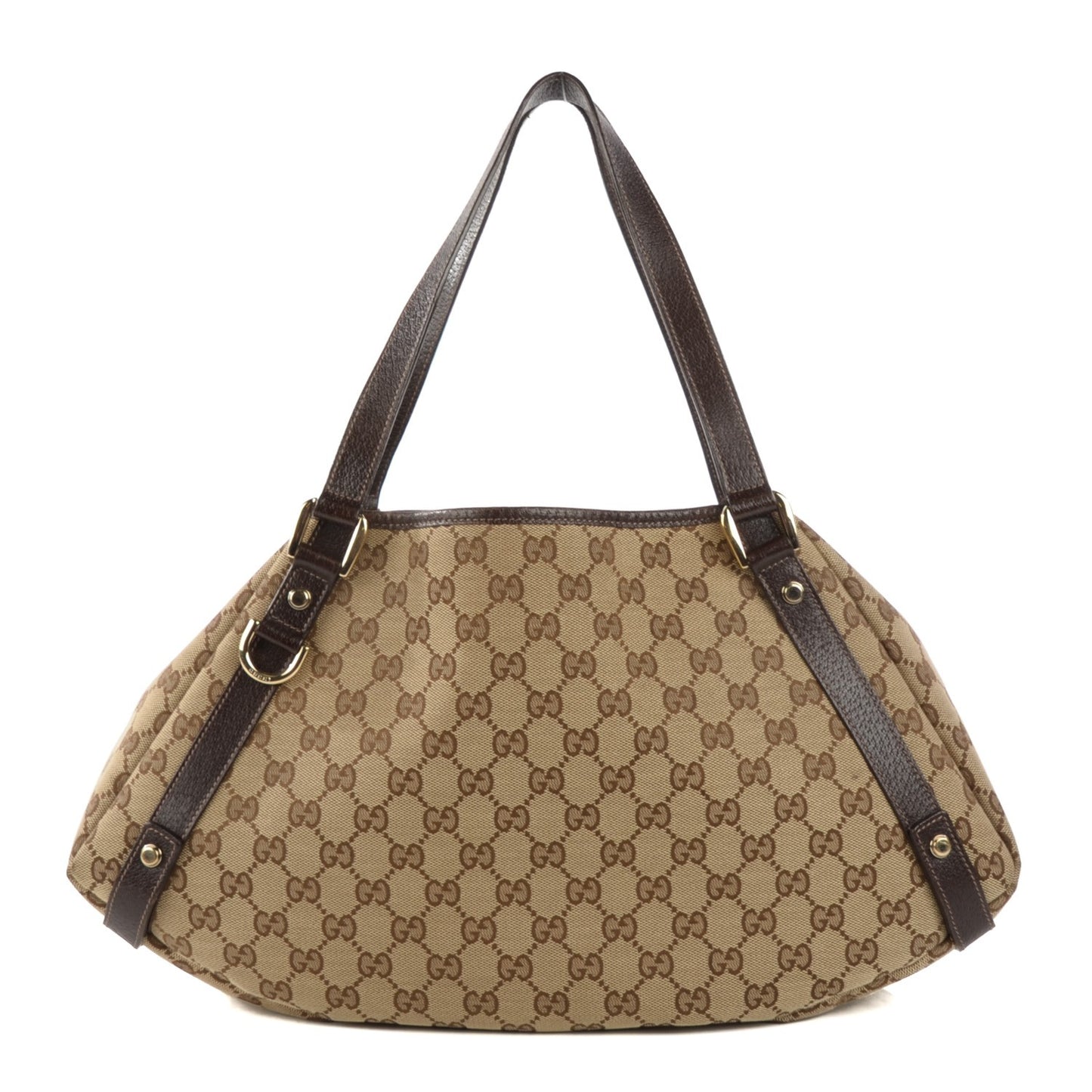 Monogram Medium Abbey Shoulder Bag Dark Brown