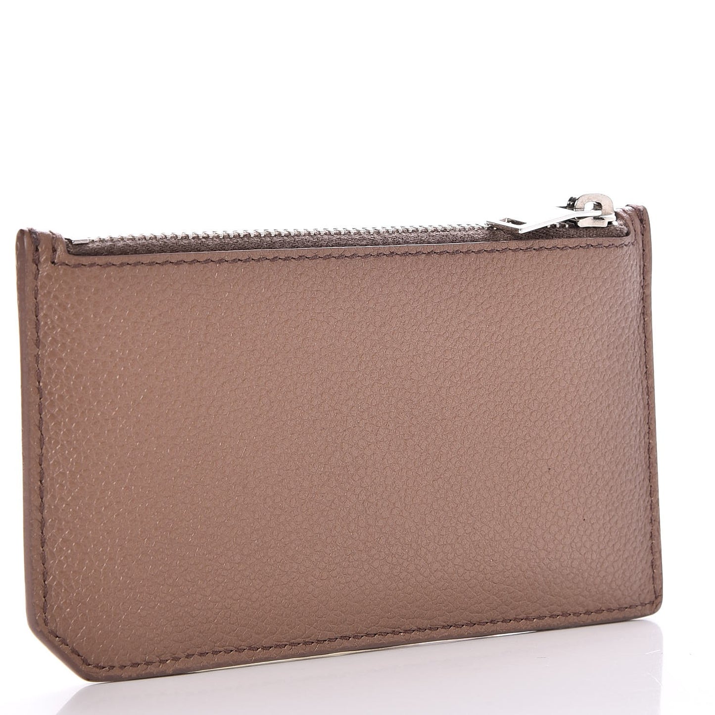 Grained Calfskin 5 Fragments Zip Pouch Card Holder Fard
