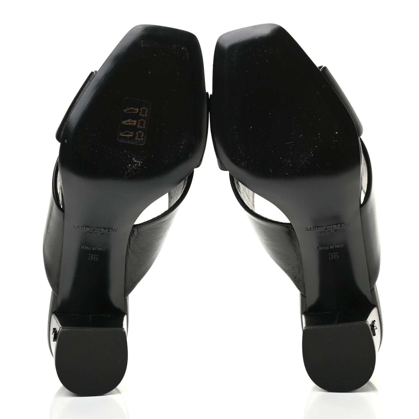 Calfskin LouLou Mule Sandals 36 Black