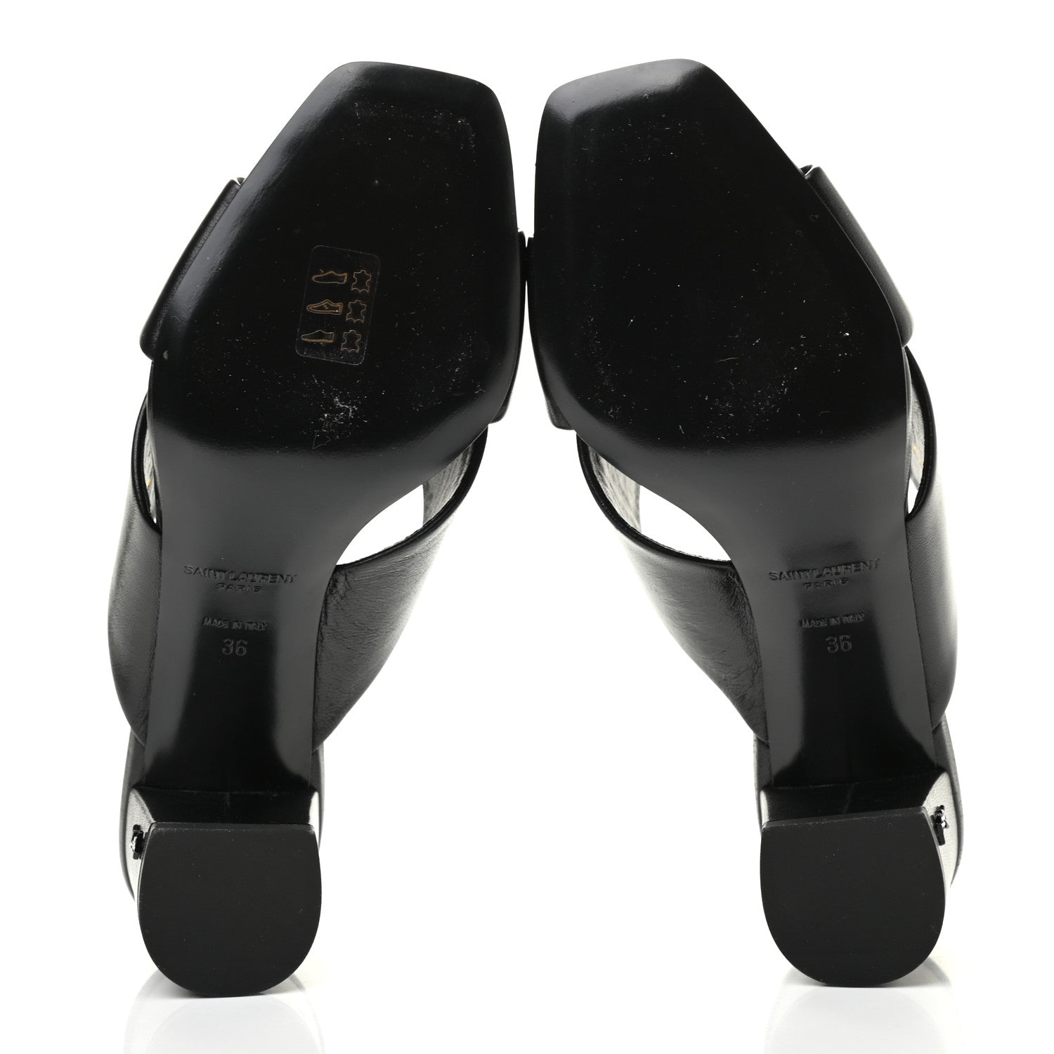 Saint Laurent Calfskin LouLou Mule Sandals 36 Black 5 of 8