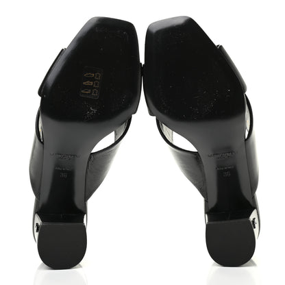 Saint Laurent Calfskin LouLou Mule Sandals 36 Black 5 of 8