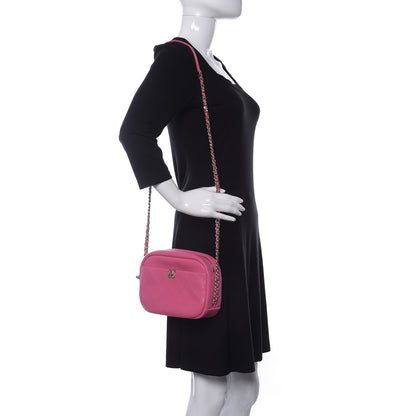Chanel Goatskin Quilted Medium Casual Trip Camera Case Pink 2 of 9