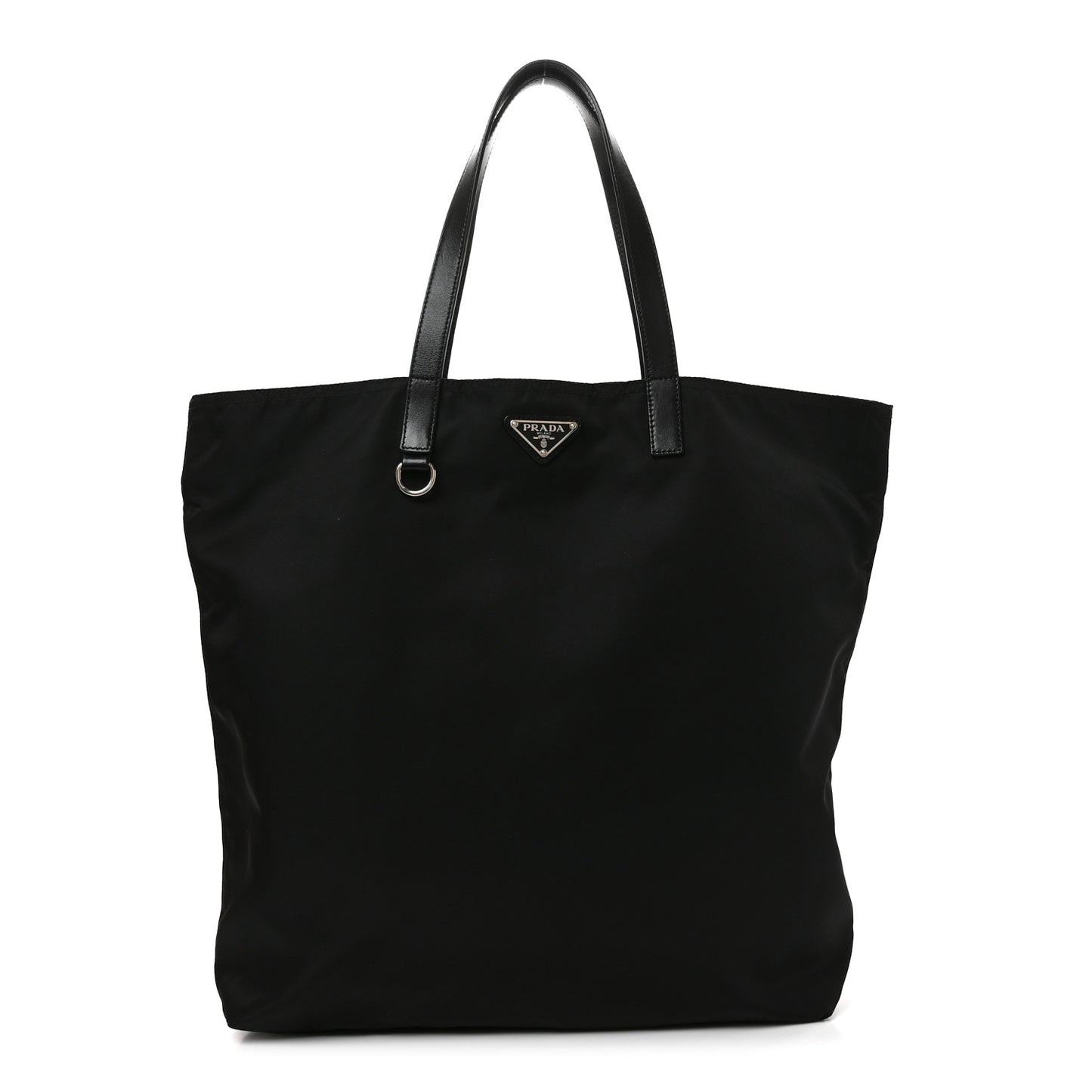 Tessuto Nylon Soft Calfskin Tote Black
