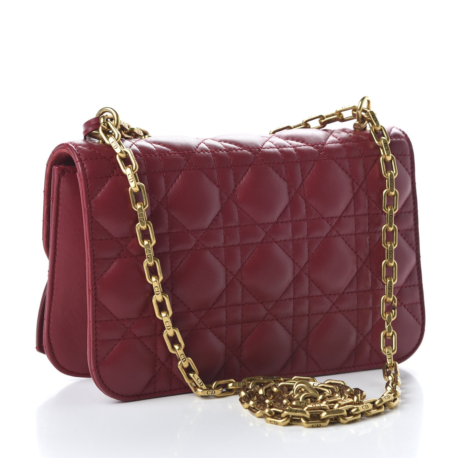 Christian Dior Lambskin Cannage Small Dioraddict Flap Bag Red 3 of 9