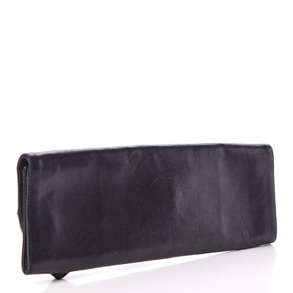 Christian Louboutin Calfskin Spikes Pigalle Clutch Black 3 of 7