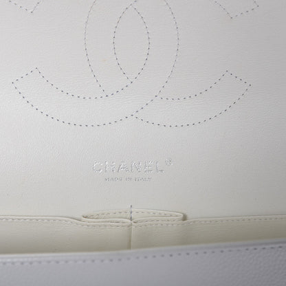 Chanel Caviar Quilted Jumbo Double Flap White 6 of 9