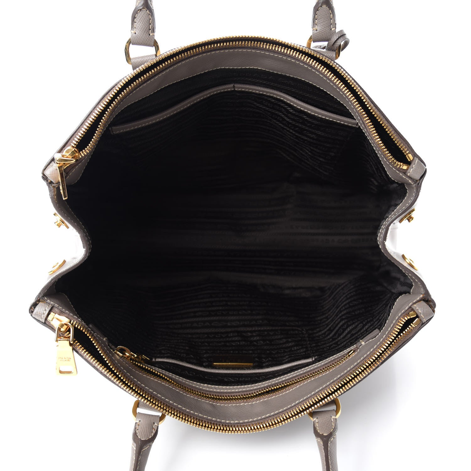 Prada Saffiano Lux Large Double Zip Tote Argilla 5 of 12