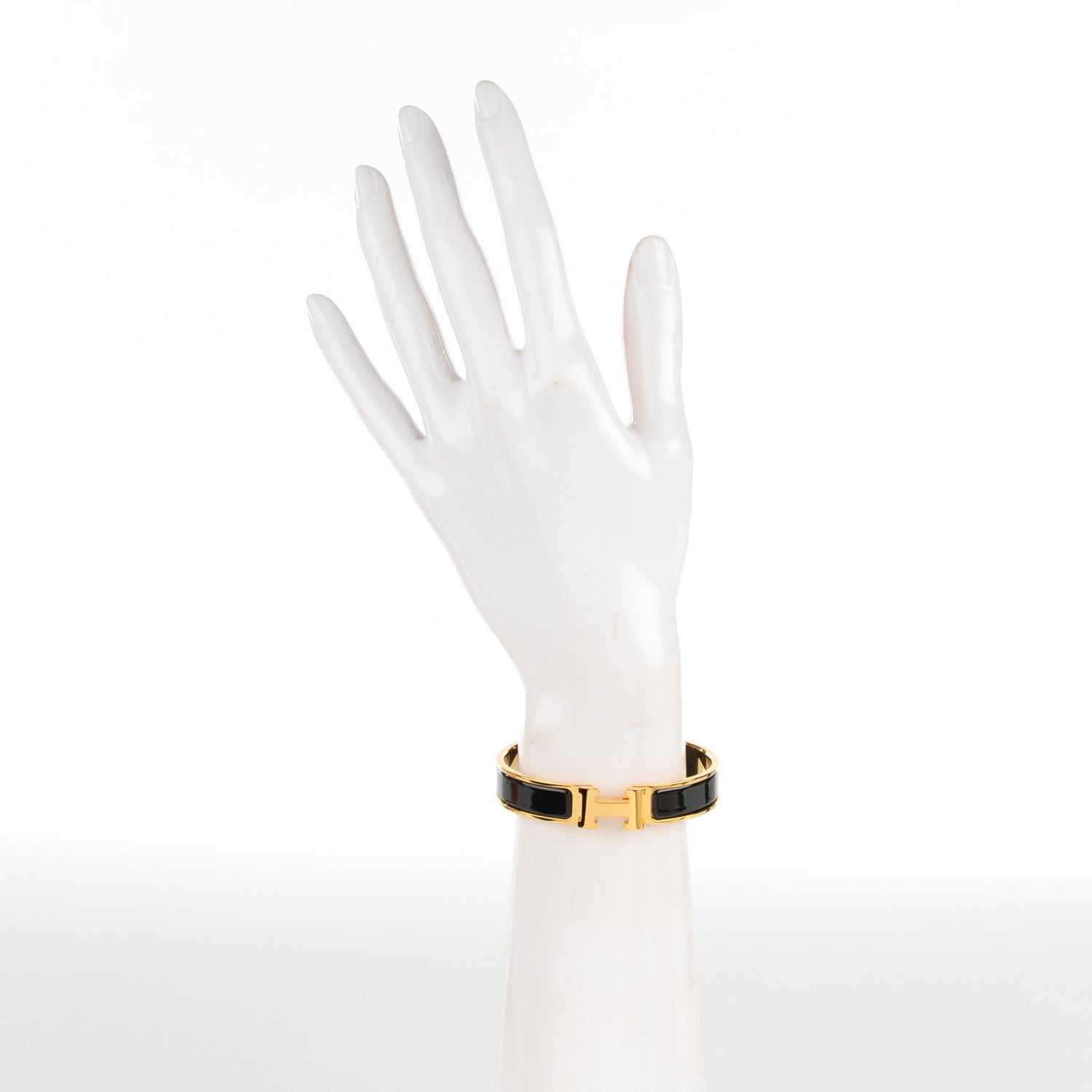 Hermes Enamel Narrow Clic Clac H Bracelet GM Black 2 of 6