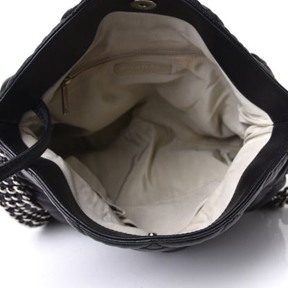 Chanel Washed Lambskin Chain Around Hobo Black 8 of 10