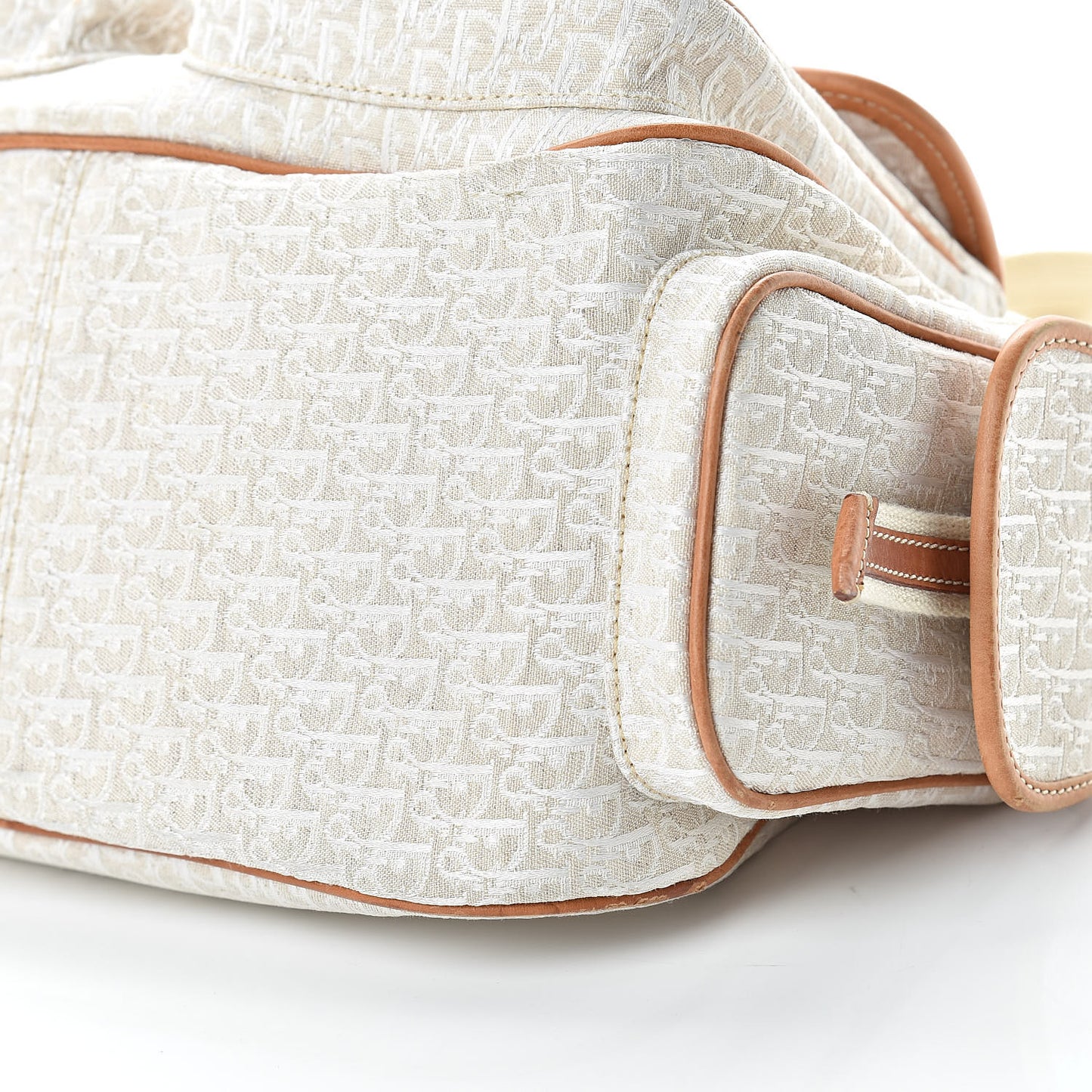 Monogram Tote White Tan