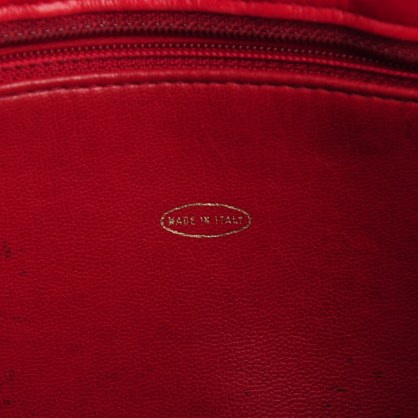 Lambskin Quilted Tote Red