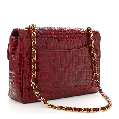 Chanel Alligator Jumbo Single Flap Red 3 of 10