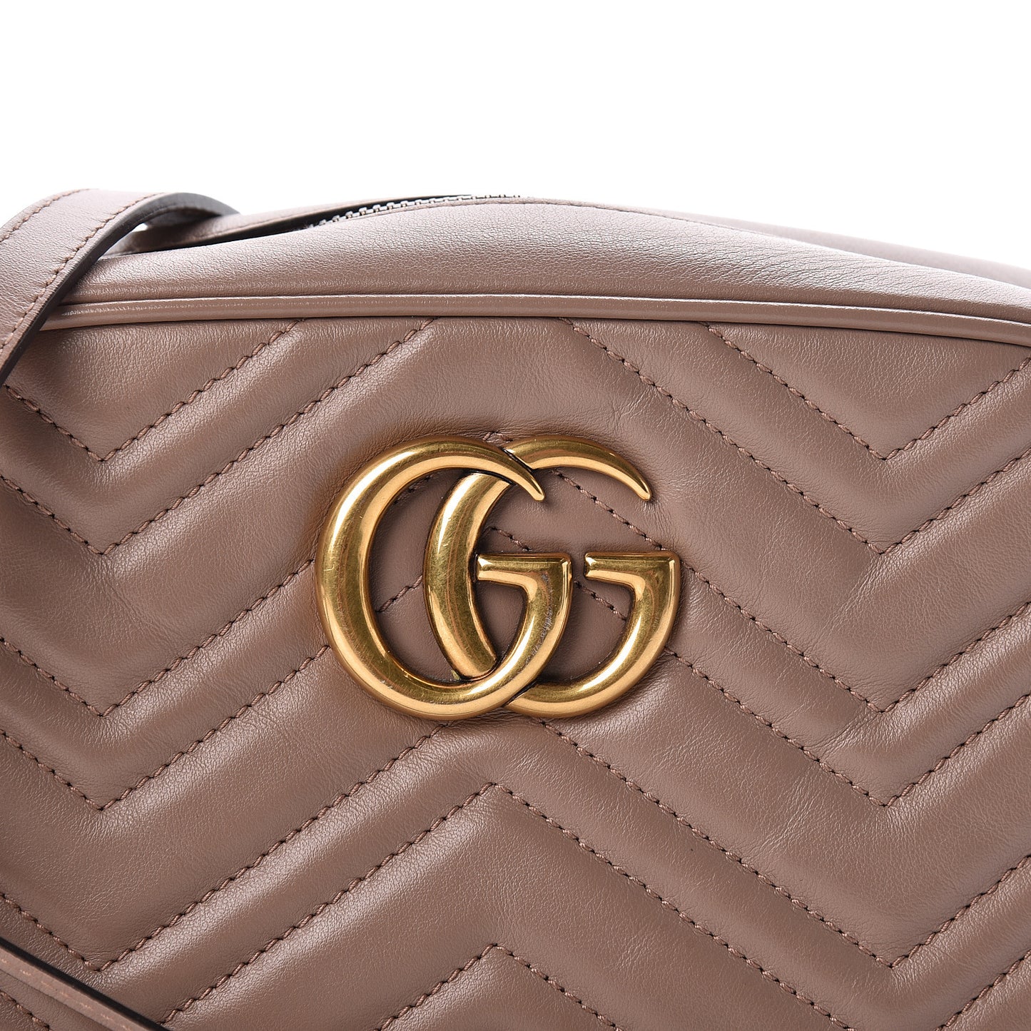 Calfskin Matelasse Small GG Marmont Chain Shoulder Bag Porcelain Rose