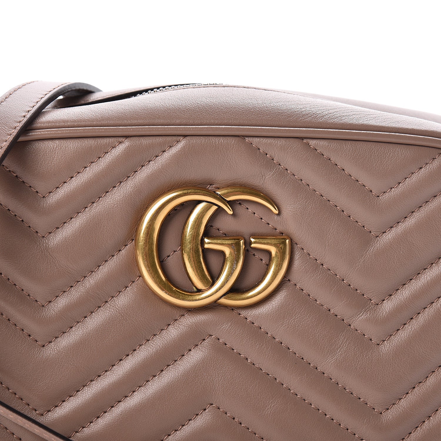 Gucci Calfskin Matelasse Small GG Marmont Chain Shoulder Bag Porcelain Rose 9 of 11