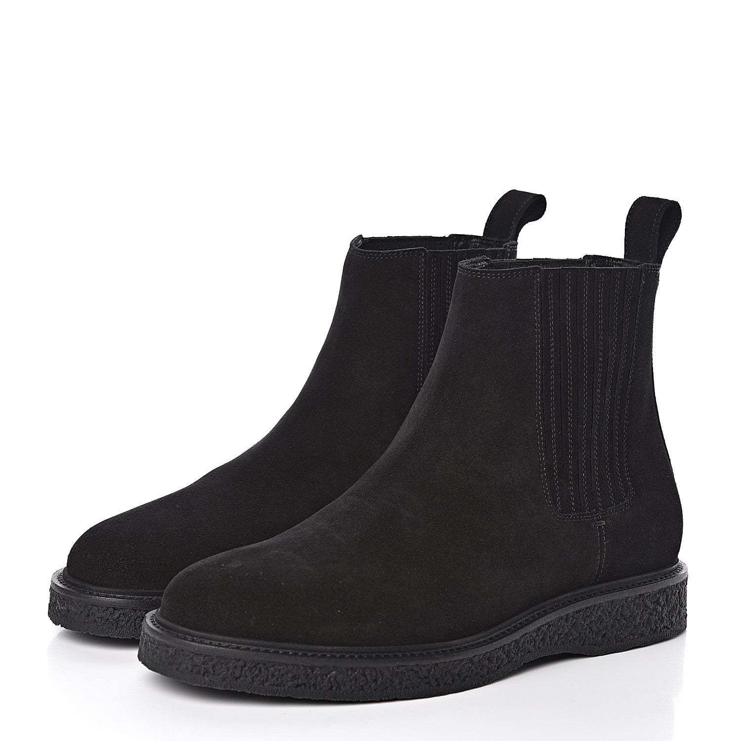 Saint Laurent Suede Mens Hugo 25 Chelsea Boots 40 Black 3 of 8