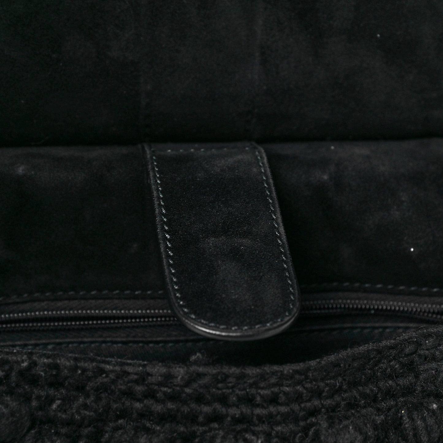 Calf Hair Leopard Print Knit Miss Sicily Satchel Black Naturale