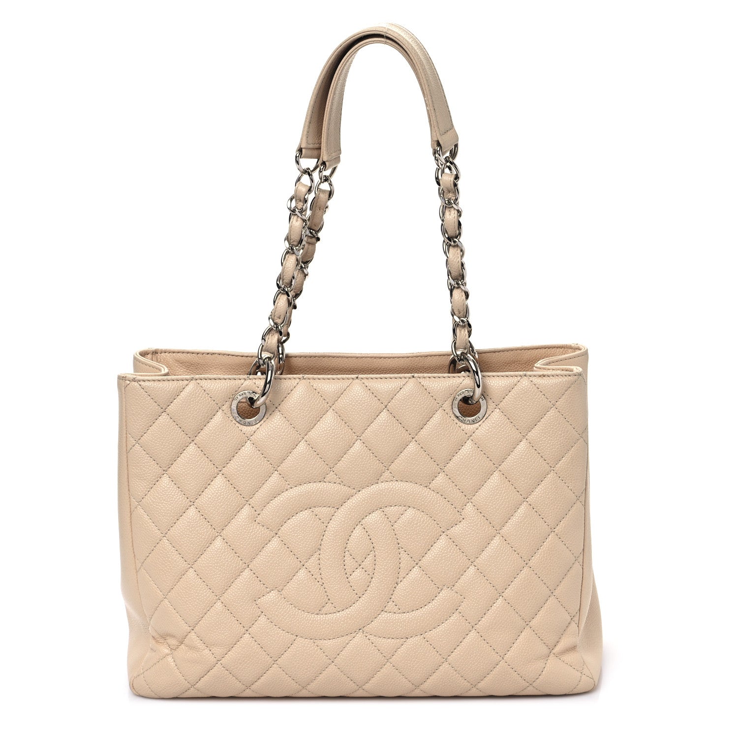 Chanel Caviar Quilted Grand Shopping Tote GST Beige Clair 1 of 9