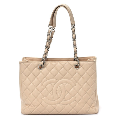 Chanel Caviar Quilted Grand Shopping Tote GST Beige Clair 1 of 9