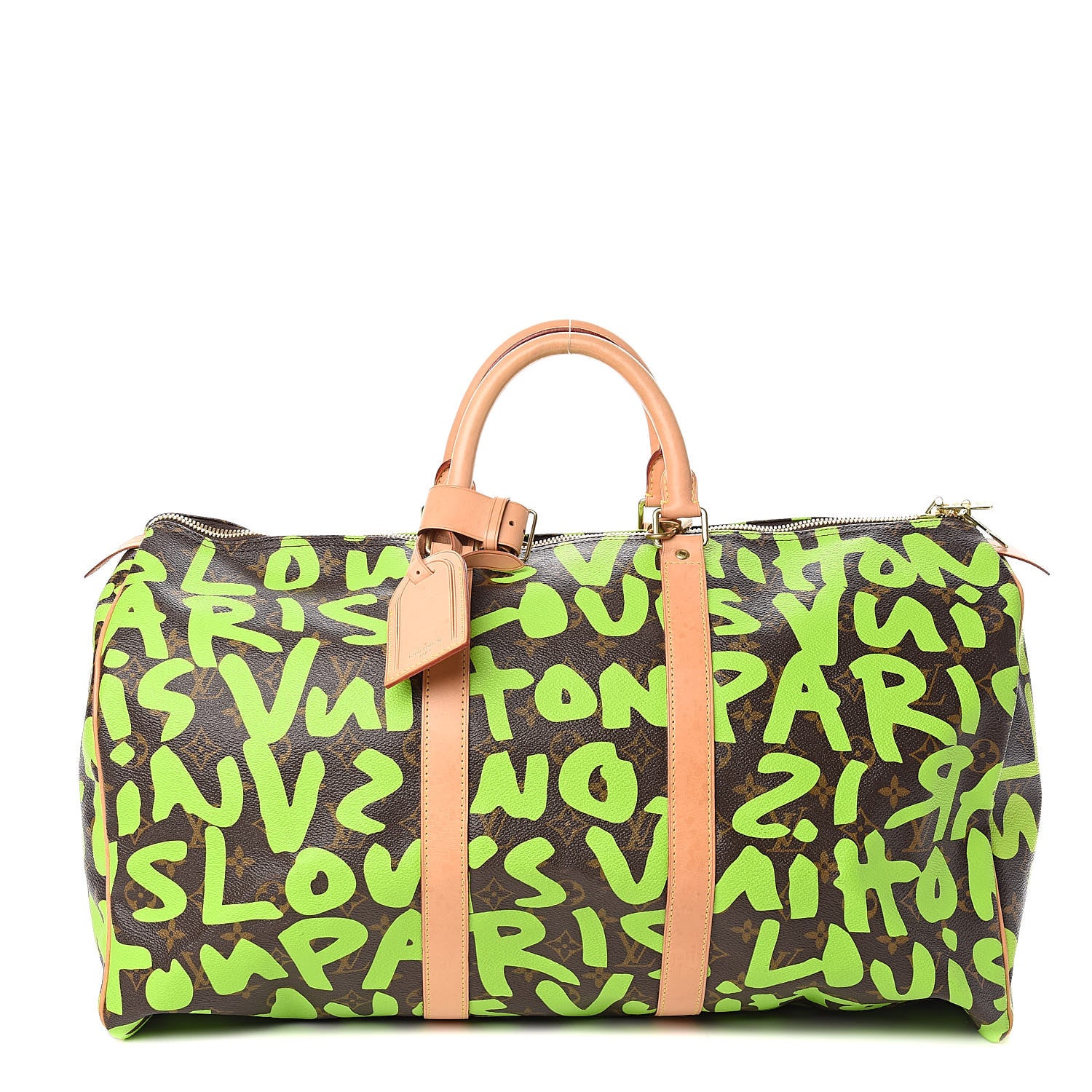Louis Vuitton Monogram Graffiti Keepall 50 Green 1 of 18