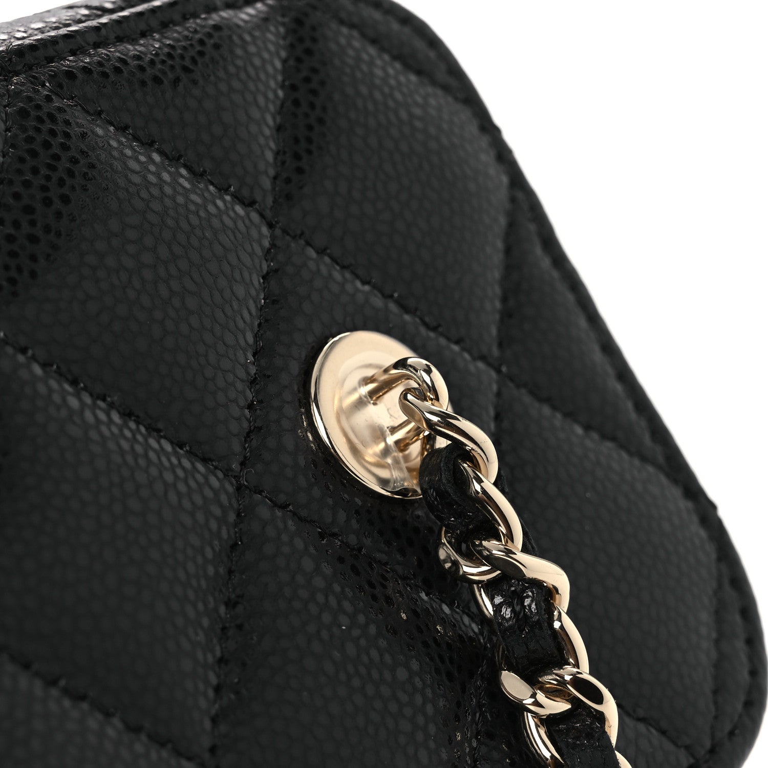 Chanel Caviar Quilted Small Vanity Case With Chain Black Black 12 of 14