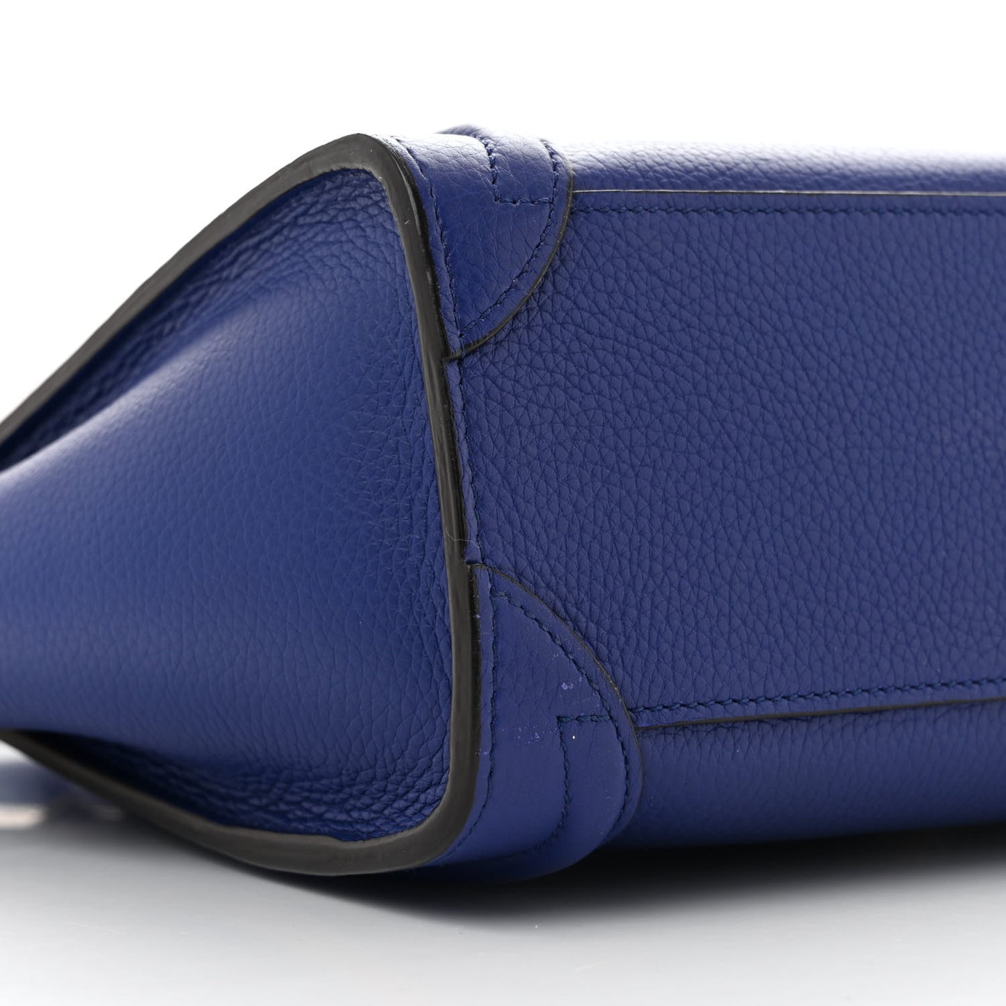Drummed Calfskin Nano Luggage Indigo