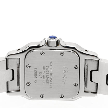 Cartier Stainless Steel 18K Yellow Gold 24mm Santos De Cartier Galbee Quartz Watch 4 of 4