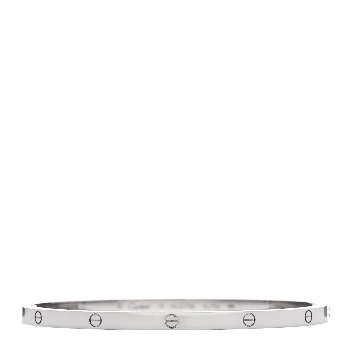 18K White Gold Small LOVE Bracelet 19