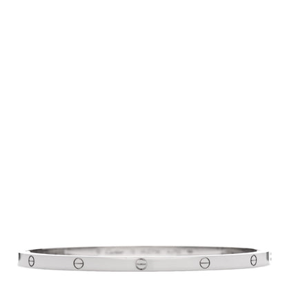 Cartier 18K White Gold Small LOVE Bracelet 19 1 of 5