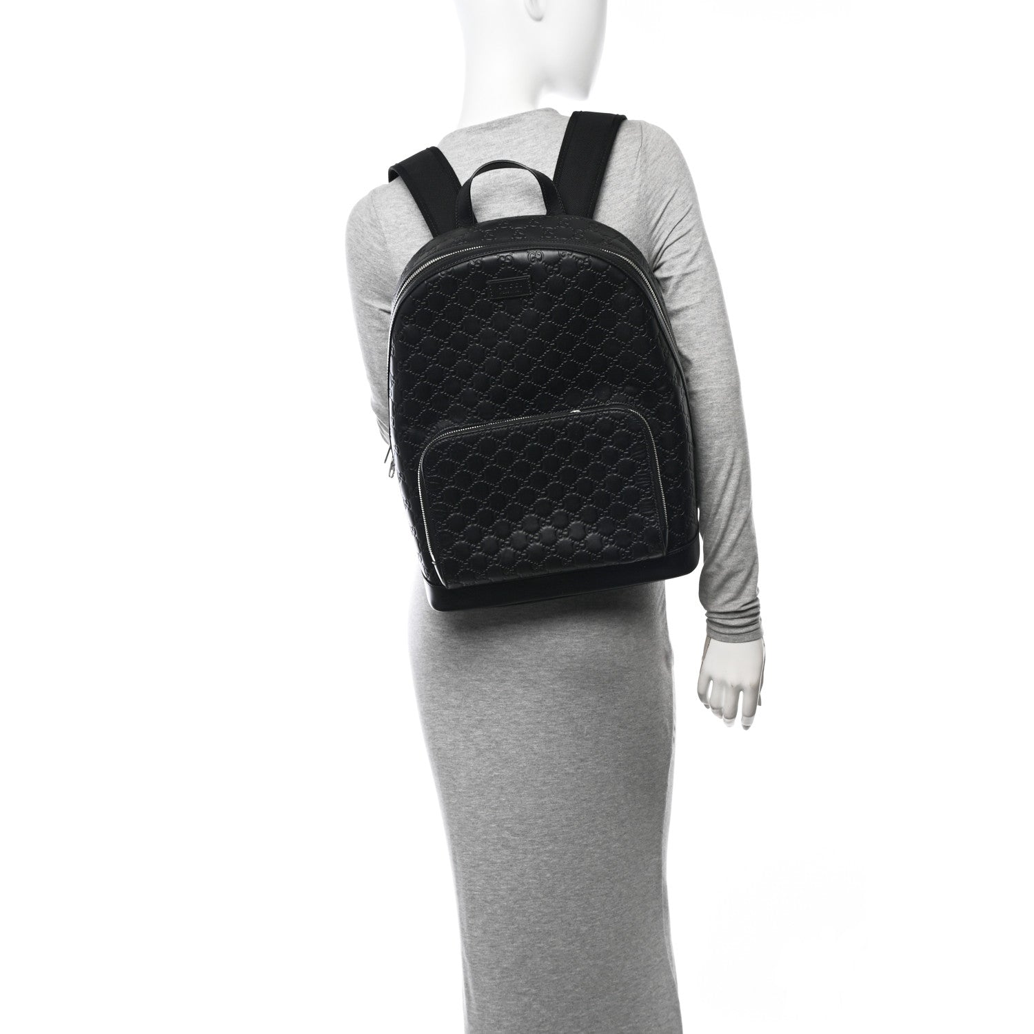 Gucci Guccissima Signature Day Backpack Black 2 of 10