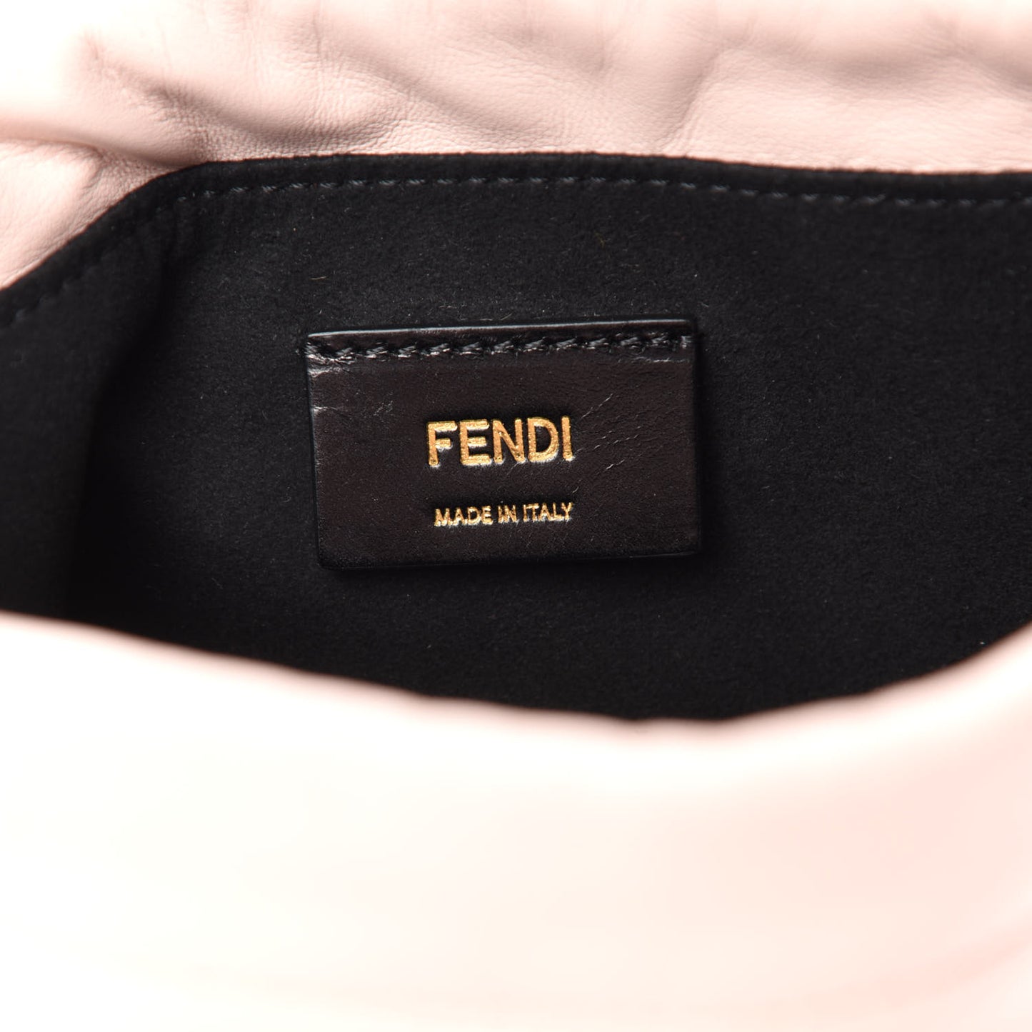 Soft Nappa Logo Small Drawstring Pouch Bag Rosa Quarzo Black